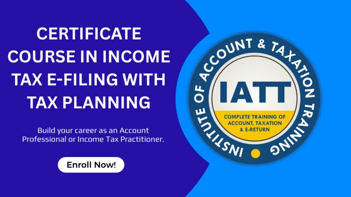 Certificate Course in Income Tax e-Filing with Tax Planning