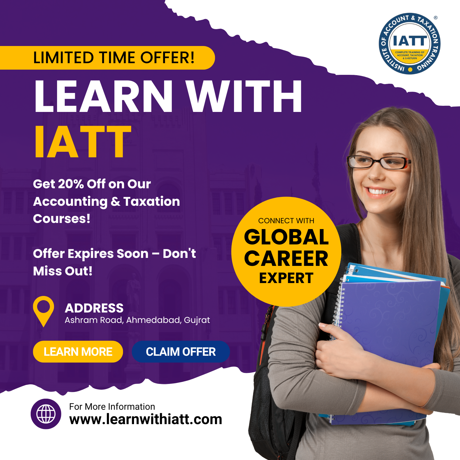 Institute of Accounts and Taxation Training Hero Image